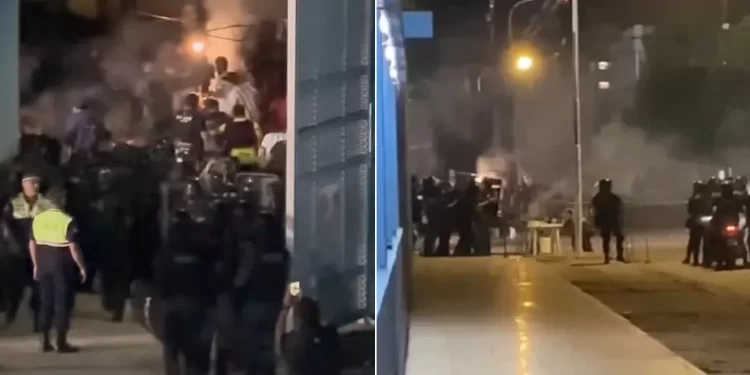 Incidentes luego del partido de Atlético-Banfield