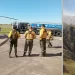 Traslado aéreo de brigadistas para sofocar un incendio en alta montaña