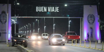 Corte de media calzada en el puente Lucas Córdoba