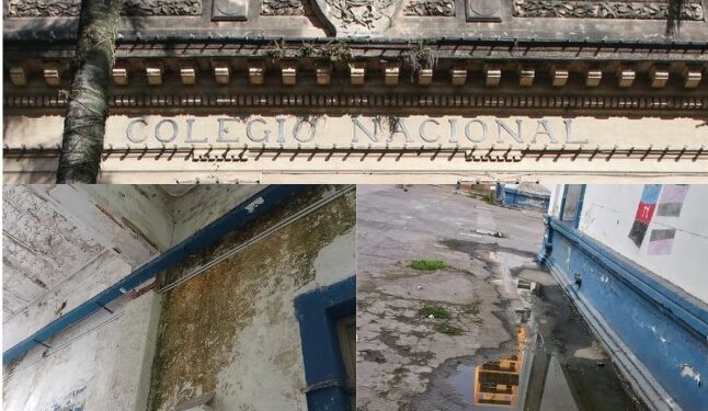Alumnos denuncian abandono y deterioro en el histórico Colegio Nacional de Plaza Urquiza