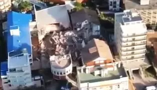 Se derrumbó un Hotel en Villa Gesell, quedaron personas atrapadas
