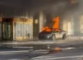 Un auto de Tesla explotó frente a la Torre Trump en Las Vegas