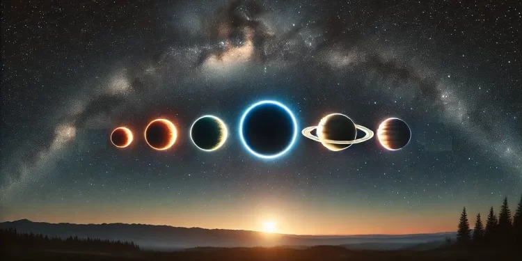 Alineación planetaria 2025: Cómo observar a los seis planetas en línea esta noche