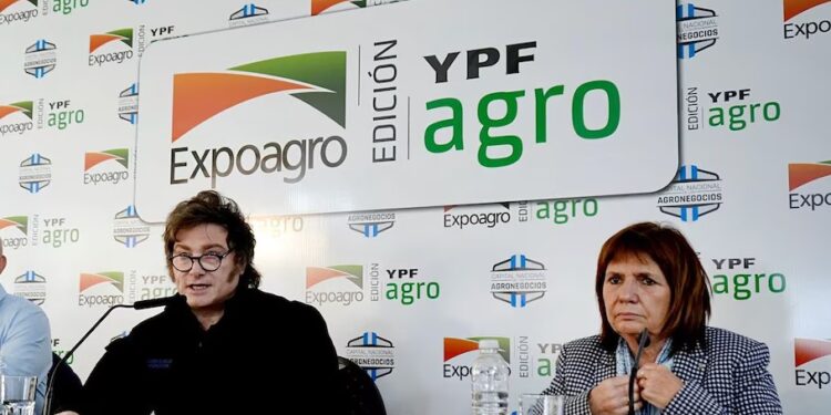 Milei respaldó a Bullrich y reafirmó su política de seguridad en la ExpoAgro