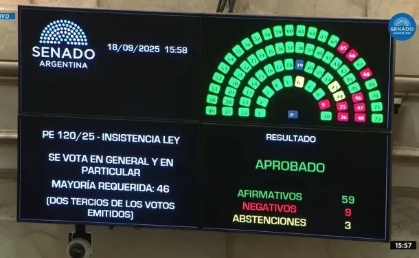 El Senado rechazó el veto a la Ley de ATN