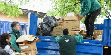Trabajo articulado: Más de una tonelada de residuos reciclados entre la Escuela Luis Braille y el municipio de San Miguel