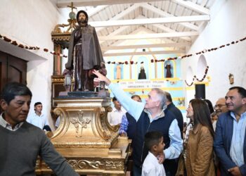 Jaldo participó de la misa en honor a San Francisco Solano y pidió por las familias afectadas por inundaciones