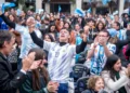 Cientos de fanáticos vibraron con el triunfo de Argentina ante Austria en los Puntos Mundialistas de la Capital