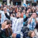Cientos de fanáticos vibraron con el triunfo de Argentina ante Austria en los Puntos Mundialistas de la Capital